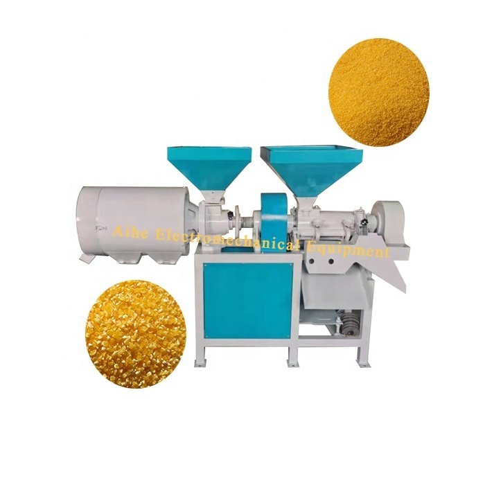 Durable Corn Grits Maize Milling Machine Automatic Corn millet peeling and grits making Machine for sale