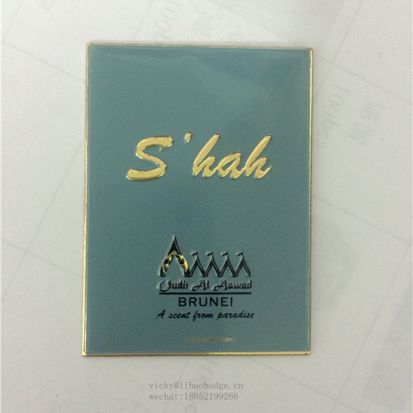 Matte Gold Sticker for Perfume Bottles Sandblast gold sticky brand logo for glass bottle