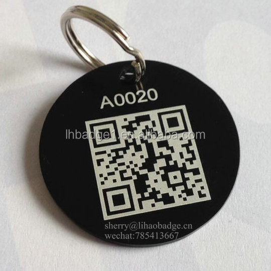 custom QR code metal dog pet id tag