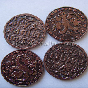 dark brown embossed plastic token, ABS souvenir coin