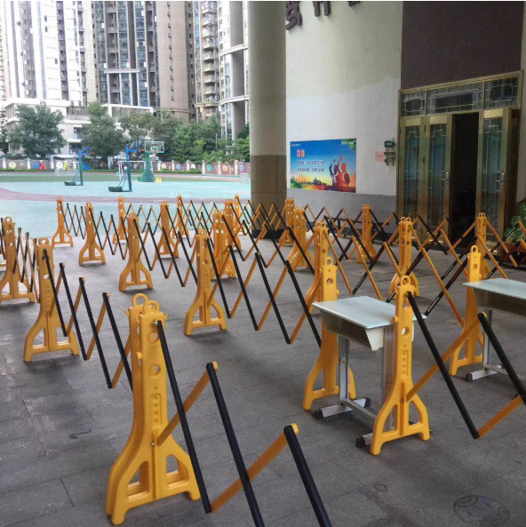 Temporary Plastic Traffic Barrier Retractable Telescopic Insulation Fence