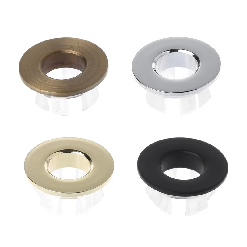 Bathroom Basin Faucet Sink Overflow Cover Brass Six-foot Ring Insert Replacement For 23-25 mm Round Overflow Hole Durable