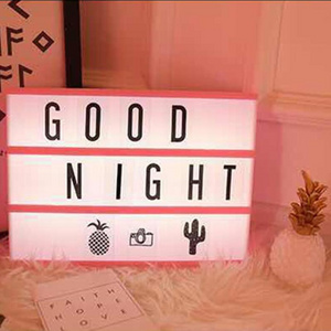 Holiday A4 A5 Marquee Light LED Night Kids Customizable DIY Cinema Sign Light Box  Cinema LightBox LED Mini Light Up Box