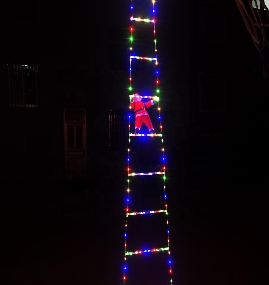 Santa Claus LED Climbing Light Strings Climbing Ladder Christmas Lights Outdoor Indoor Christmas Wall Window light