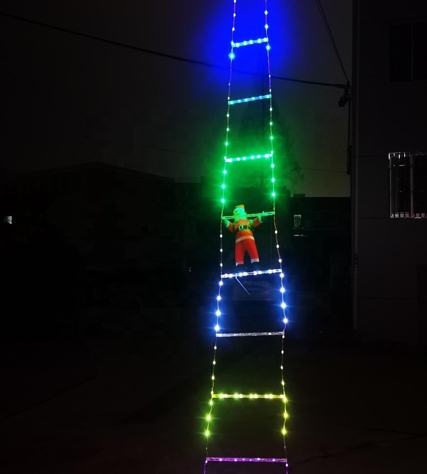 Santa Claus LED Climbing Light Strings Climbing Ladder Christmas Lights Outdoor Indoor Christmas Wall Window light