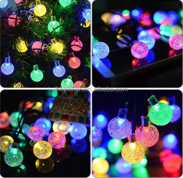 Color Changing 8 modes Globe String Lights USB Plug Crystal Bubble Ball Fairy Lights  Bedroom Home Xmas Festival Party Decor