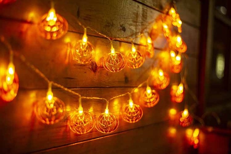 Outdoor Indoor Decoration Halloween Decoration Accessories Led Ghost String Light Holiday Lighting Christmas String Light