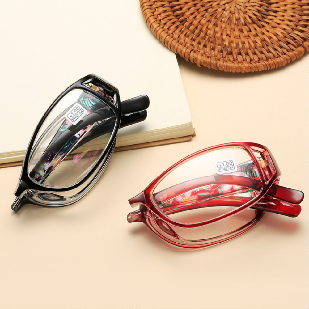 2023 Newest Fashion Blue Light Blocking Folding Reading Glasses With Case Eyewear Cheap Foldable Reader Glasses Men Women