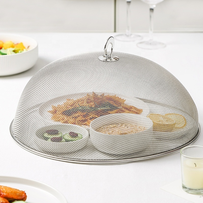 Food Cover Stainless Steel Dome Cover Dish Wire Mesh Dish Dome Cover For Vegetable Fruit Food