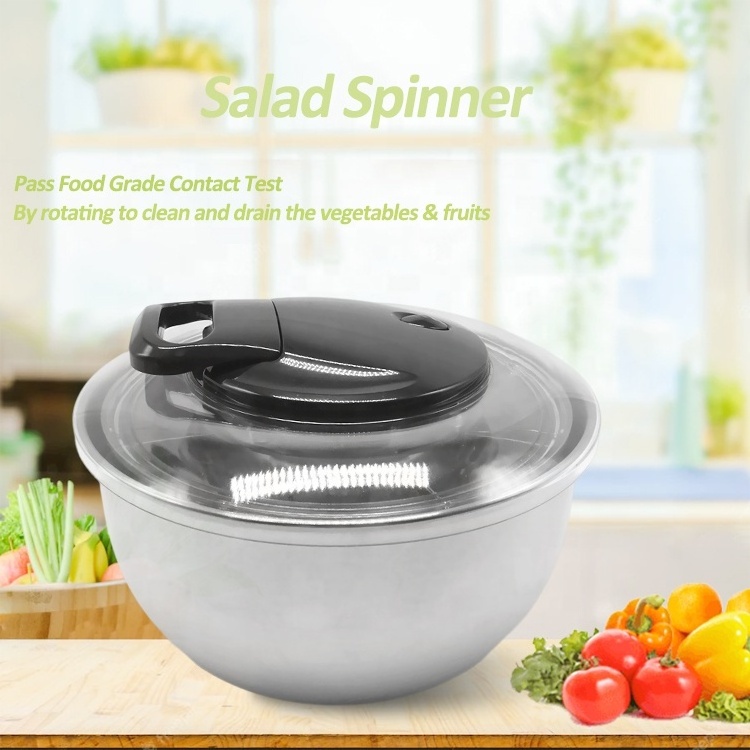 Salad Bowls 4.5l Large Salad Spinner Salatschleuder Metal Salad Bowls Stainless Steel Mixing Bowl