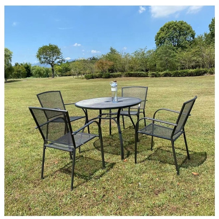 Outdoor Garden Furniture Sets Dining Chair Round Table 4Seater Table Garden Furniture Patio Outdoor Furniture 4 Pcs Garden Set,