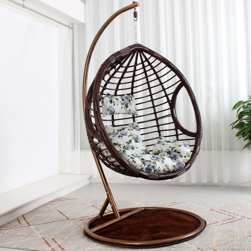 Hot Selling Ins Style Household Double Hammock Outdoor Hanging Basket Wicker Chair Lazy Bird Nest Hanging Chair Outdoor Swing