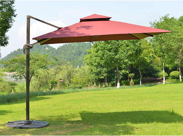 Outdoor garden Patio Offset big size terrace sunshade beach umbrella parts Cantilever patio umbrellas