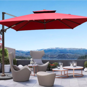 Outdoor garden Patio Offset big size terrace sunshade beach umbrella parts Cantilever patio umbrellas