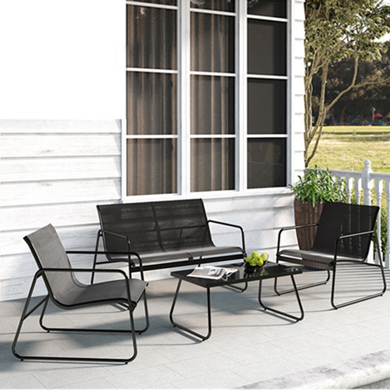 Outdoor Furniture Garden Bistro 4 Pieces Set Patio KD Table and Chair Set