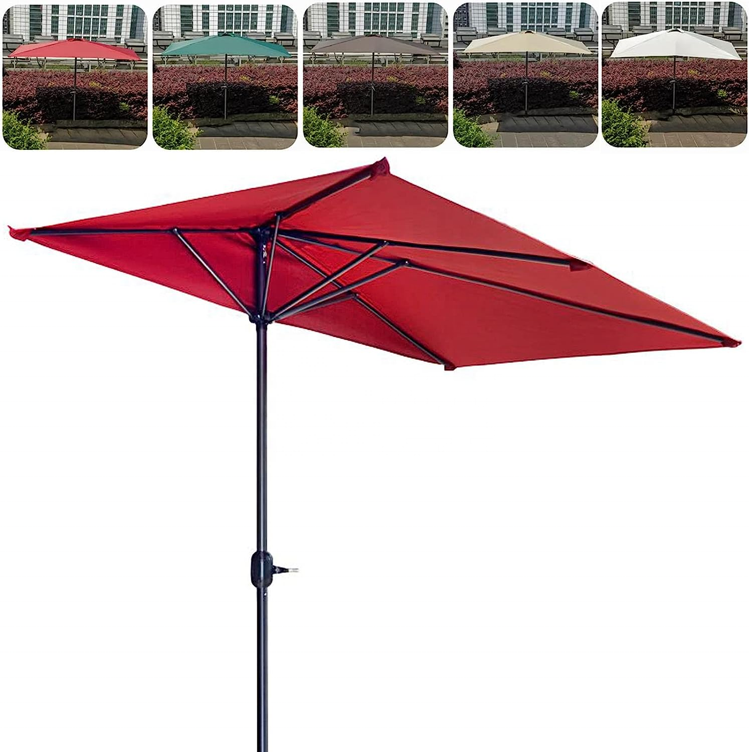 Custom High Quality Half Outdoor Beach Farm Garden Market Umbrella Morden Parasol Garden Patio Umbrellas