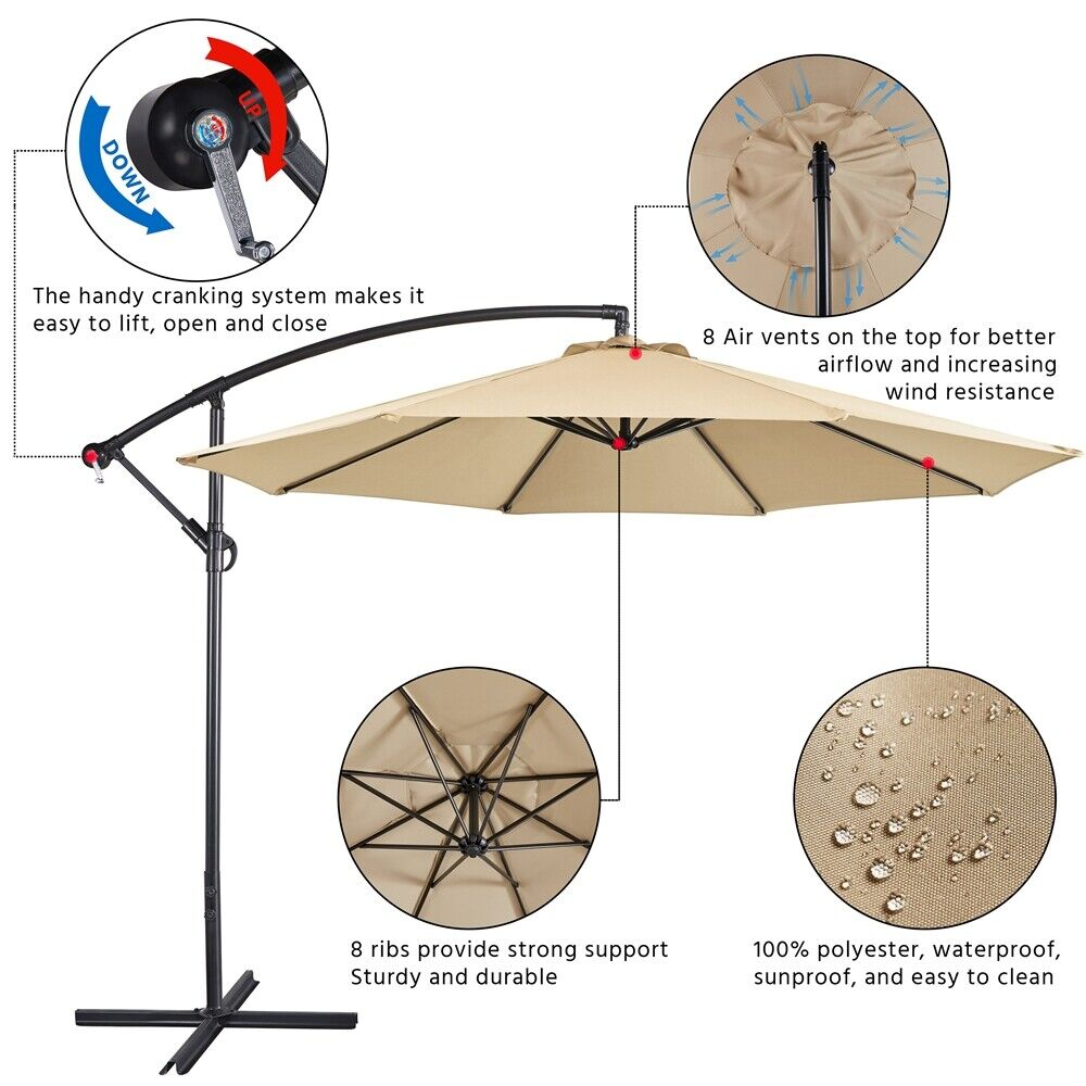 Sun shade parasol vintage patio garden umbrella