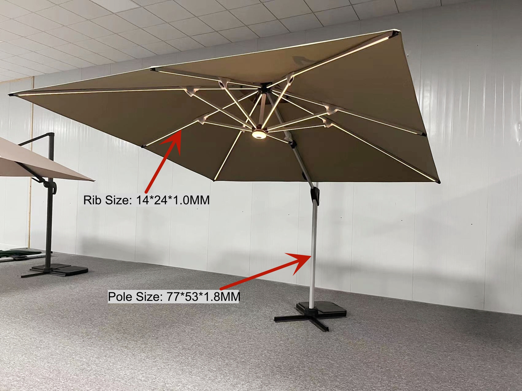 Double tops outdoor sun shade uv garden umbrella high wind large umbrellas rainproof roma hanging outdoor umbrella