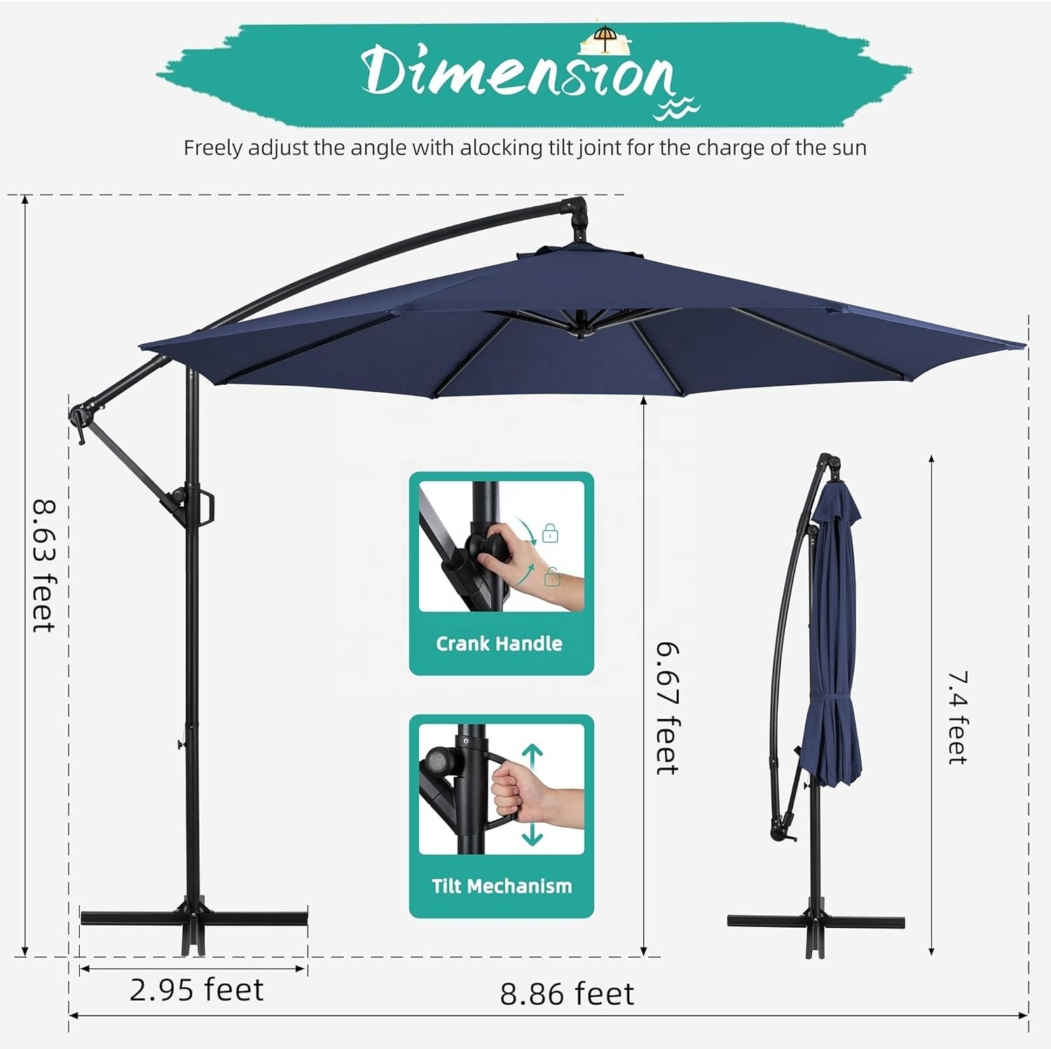 Hot Rectreable patio umbrella with base Logo Printed Promotional Custom Inverted Inside Out Reverse Umbrella cross base