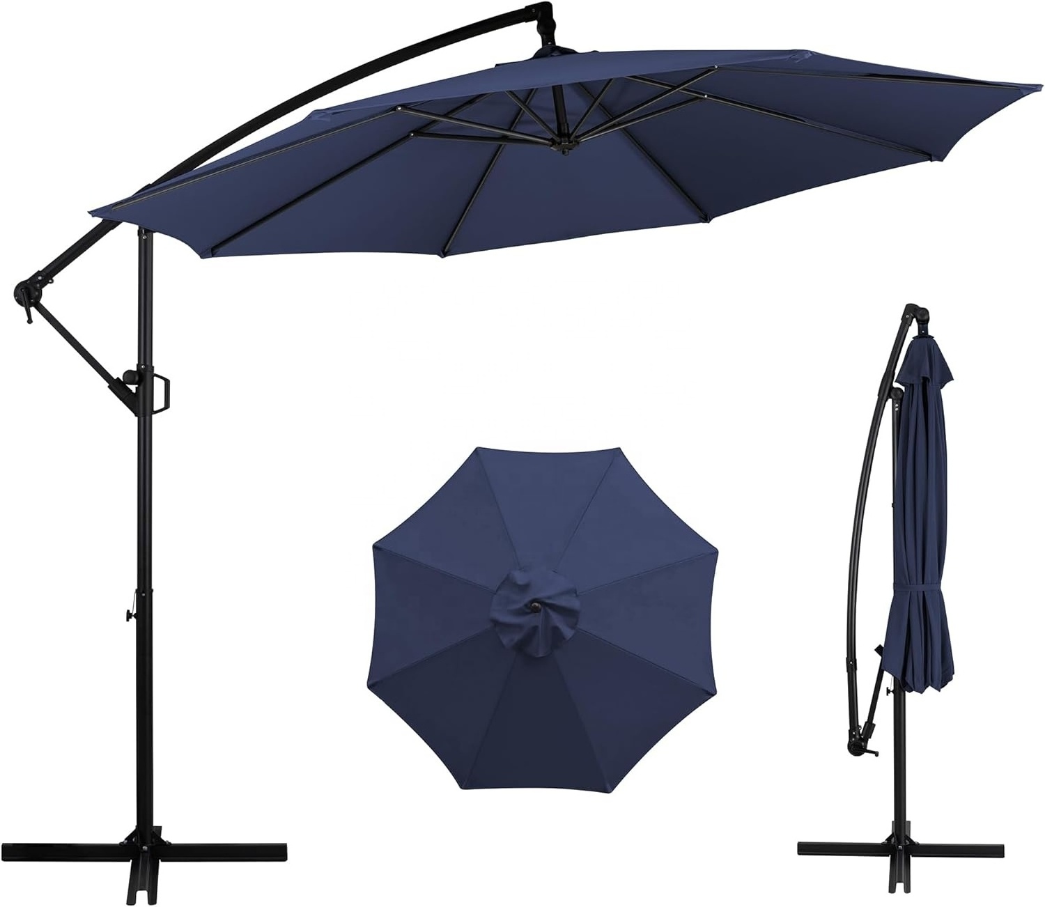 Hot Rectreable patio umbrella with base Logo Printed Promotional Custom Inverted Inside Out Reverse Umbrella cross base