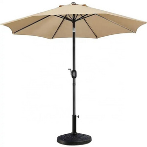 New Releases 9FT Outdoor Leisure Sun Garden Umbrella Patio Automatic Parasol Stock High Wind Resistant outdoor patio umbrella