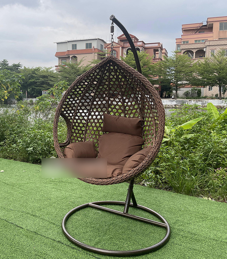 Customized Modern Minimalist Outdoor Fashion Processing Rattan Woven Courtyard Swing Hanging Basket