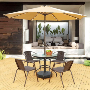 Popular Garden multi-position restaurant pool decorative led garden umbrella patio outdoor umbrella with led light