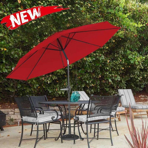 high end grade quality comercial hot products round shape patio aluminum offset umbrellas on sale with base