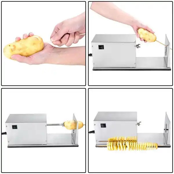 Commercial Manual Spiral Potato Chips Twister Potato Slicer Cutter Tornado Machine