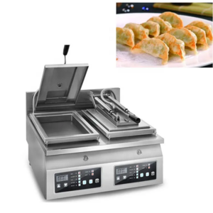 Gyoza Grilling Machine Multifunction Pan Fry Pork Bun Cooker Hot Selling Manual Fried Momo Dumpling Making Machine