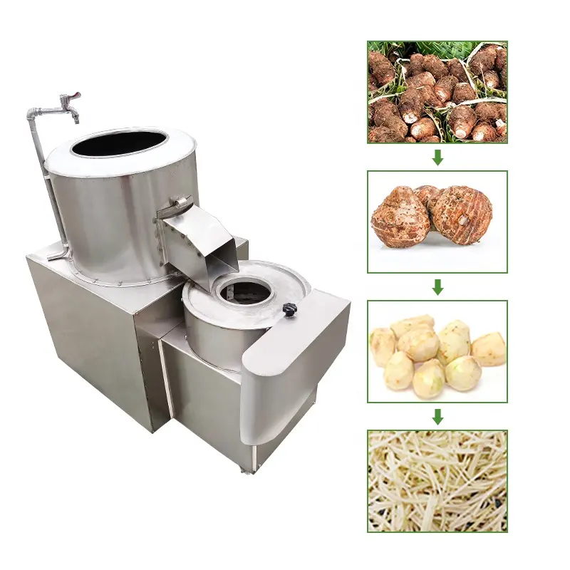 Industry Electric potato washing peeling cutting machine Potato  Peeler Cutter  Machine  potato chips making machine