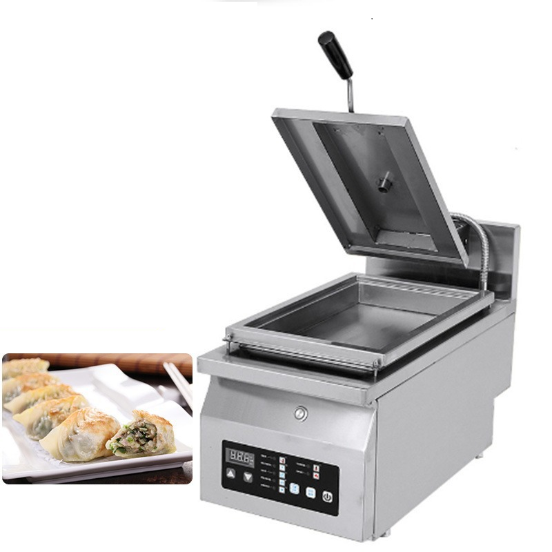 Gyoza Grilling Machine Multifunction Pan Fry Pork Bun Cooker Hot Selling Manual Fried Momo Dumpling Making Machine