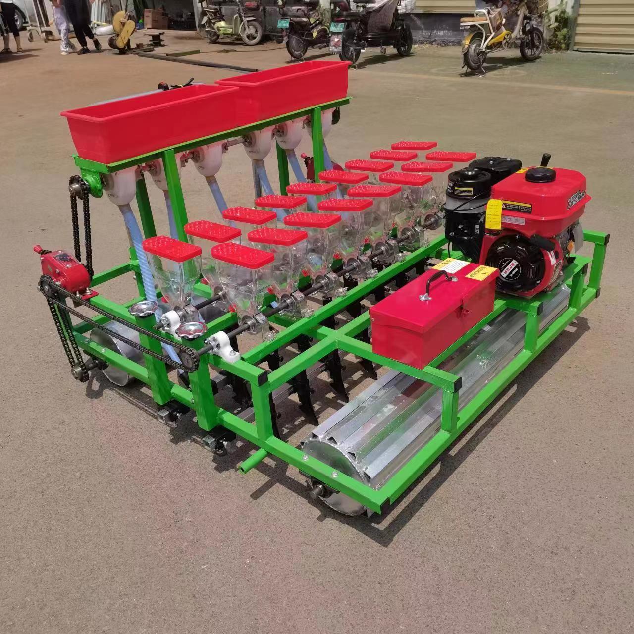 Gasoline single double three four row corn planter machine and fertilizer,manual onion seeders for walking tractor