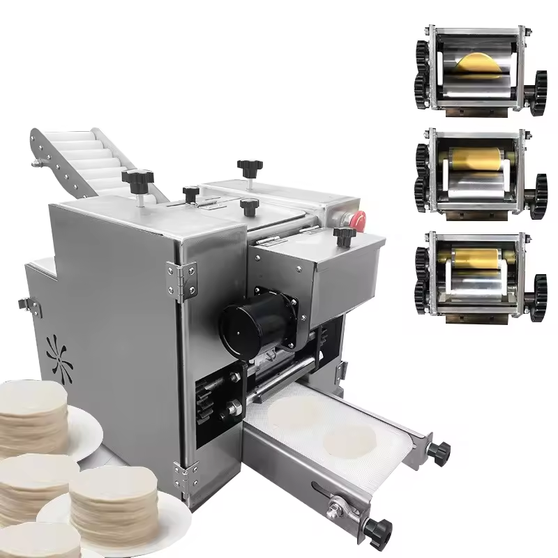 Best factory price tabletop automatic pizza/wonton dough skin making machine/dumpling gyoza wrapper machine