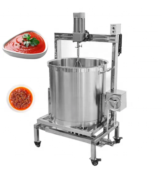 jacketed kettle electric gas heating stirring pot industrial cooking mixer