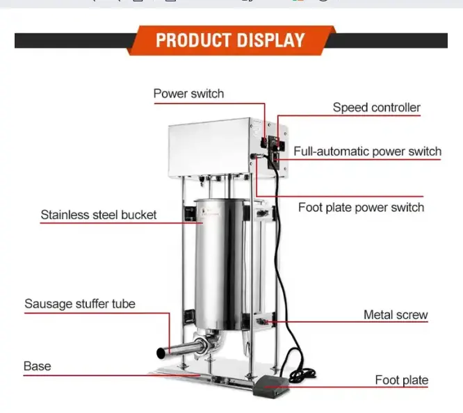 20L 25L electric sausage filler enema making machine price/ Electric sausage stuffer machine