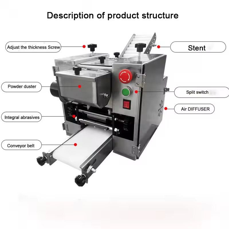 Best factory price tabletop automatic pizza/wonton dough skin making machine/dumpling gyoza wrapper machine