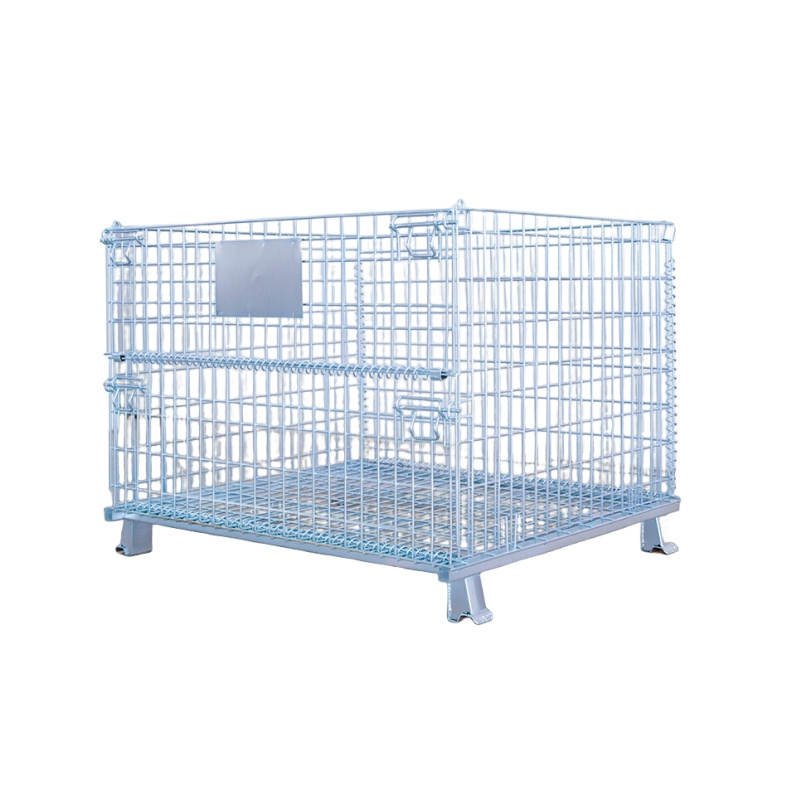 Storage Facilities Metal Storage Pallet Cage Basket Box Container Steel Wire Mesh Cages Stillage