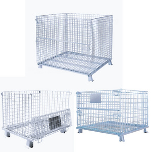 Storage Facilities Metal Storage Pallet Cage Basket Box Container Steel Wire Mesh Cages Stillage