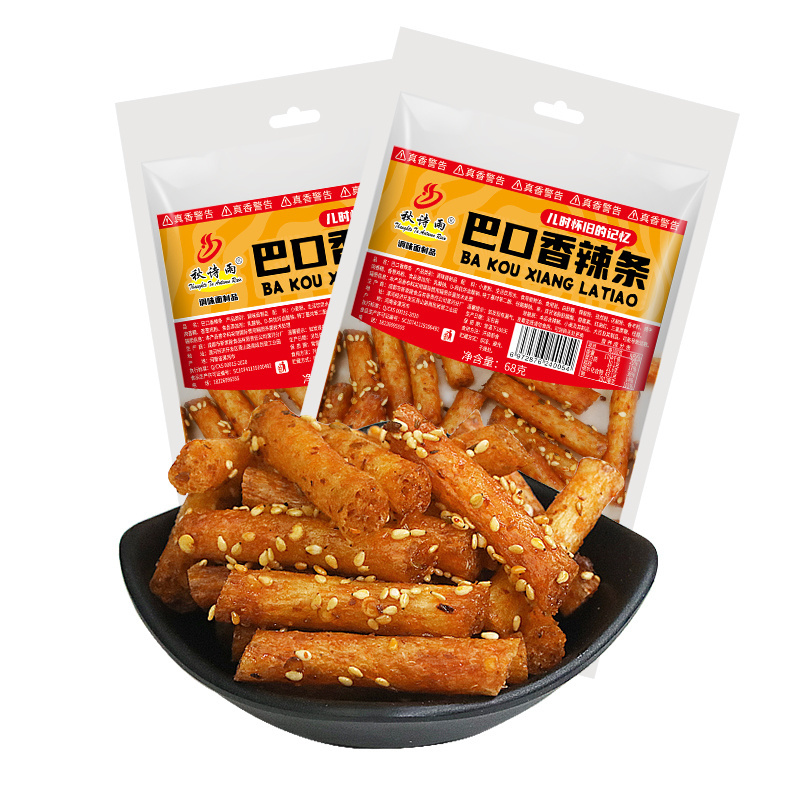 OEM 68g Chinese Snack Spicy HotStrip Chewy Chilli Snack Bean Snacks Spicy Sharp Taste Spicy Latiao