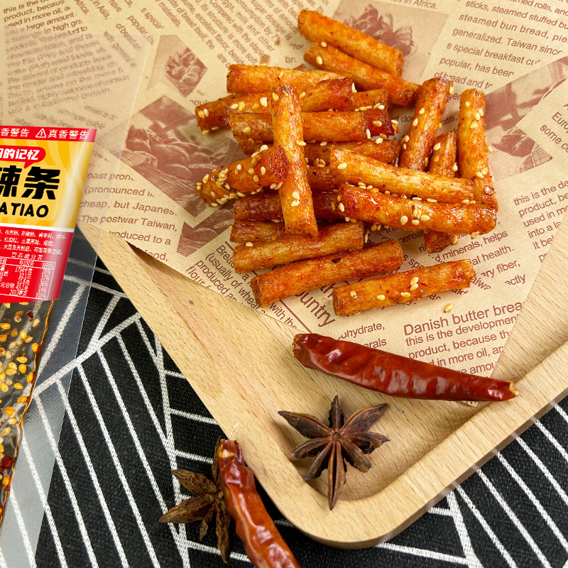 OEM 68g Chinese Snack Spicy HotStrip Chewy Chilli Snack Bean Snacks Spicy Sharp Taste Spicy Latiao