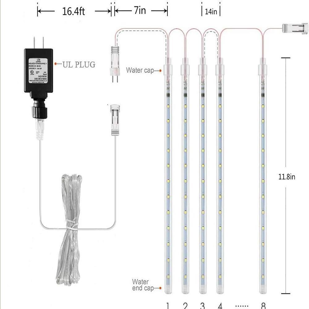 LED icicle lights Outdoor Meteor Christmas Tree Halloween Christmas Wedding party Holiday  Tree lights Top-ranking