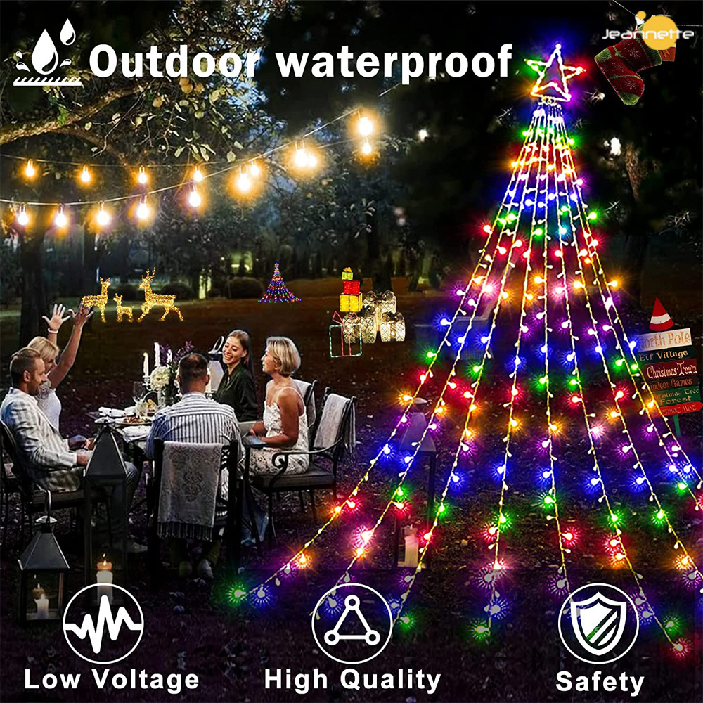 New Fast Delivery Christmas Led Light Decoration Led Waterproof 8 Flicker Mode Cascade Lights