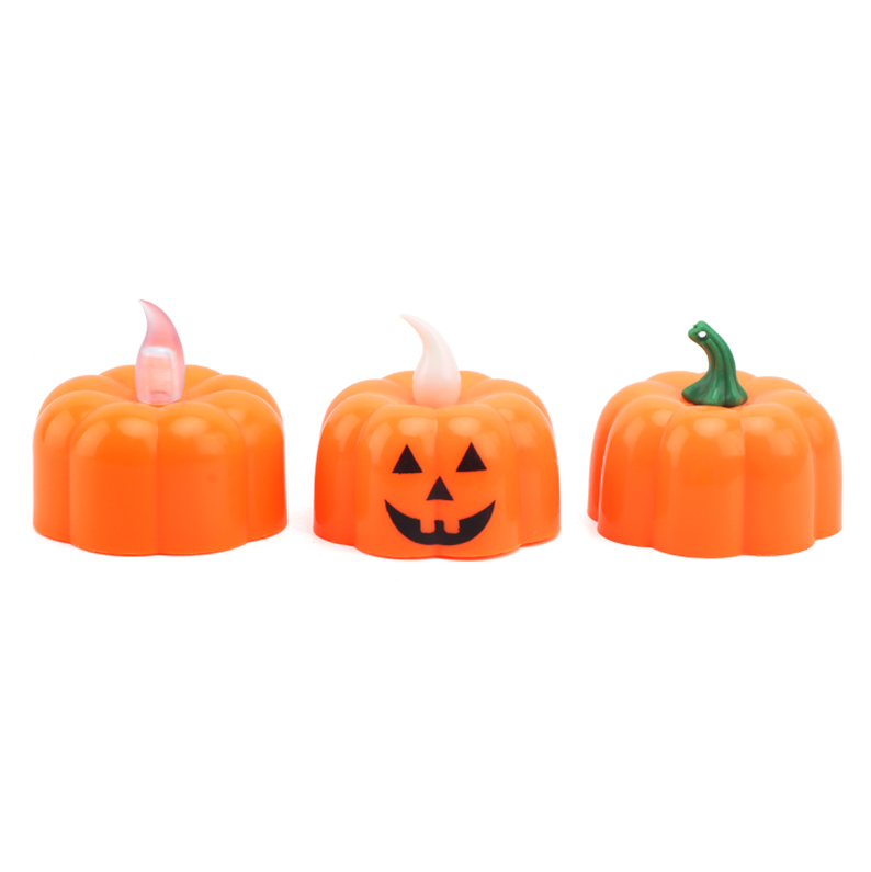 Pumpkin Candle lights Flashing Mini Halloween party home decor Battery decor led light bedside lamp 2023 new arrivals