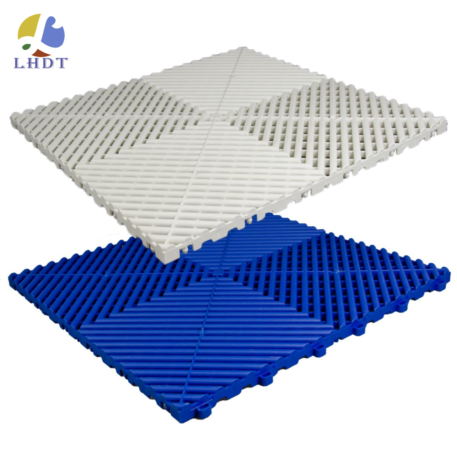 400*400*18mm Anti Slip Interlocking Plastic PVC Floor Garage Tiles for Sale