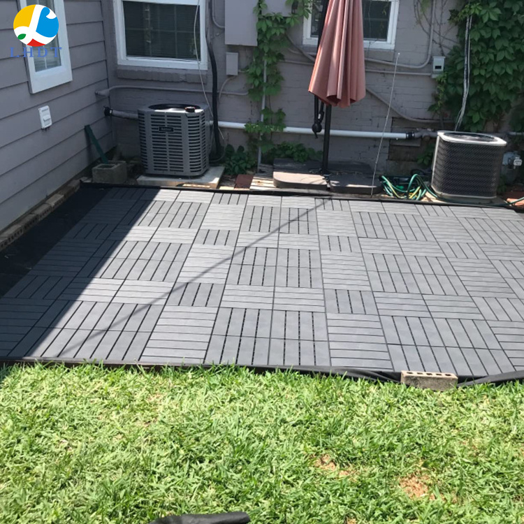 DIY Flooring Water Resistant Plastic Composite Outdoor Garden Patio Deck Tiles