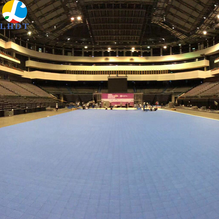 Plastic Flooring Covering Outdoor Sports Tile for Basketball Futsal Tennis Badminton Volleyball Roller Skating Hockey Court