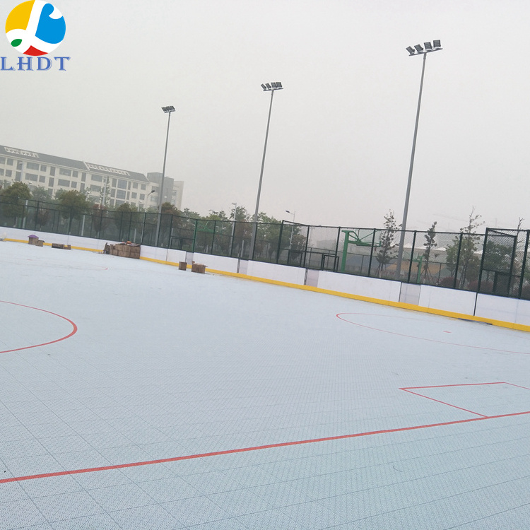 hockey sport court anti-uv interlocking plastic floor hockey tiles portable roller skating flooring