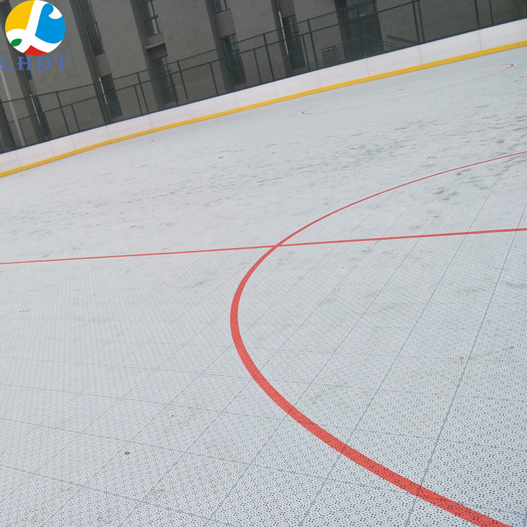 hockey sport court anti-uv interlocking plastic floor hockey tiles portable roller skating flooring