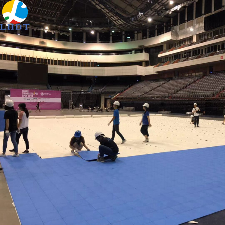 Plastic Flooring Covering Outdoor Sports Tile for Basketball Futsal Tennis Badminton Volleyball Roller Skating Hockey Court